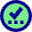 Check Preliminary Steps Circle Icon from Sharp Pop Set