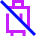 No Luggage Icon from Sharp Neon Set