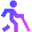 Blind People Icon from Sharp Gradient Set