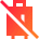No Luggage Icon from Sharp Gradient Set