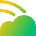 Rainbow Cloud Icon from Sharp Gradient Set