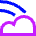Rainbow Cloud Icon from Sharp Neon Set