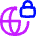 Globe Browser Vpn Lock Icon from Flex Neon Set