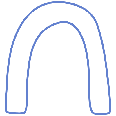Shape Abstract Arch Thin Element from Organic Shapes Set