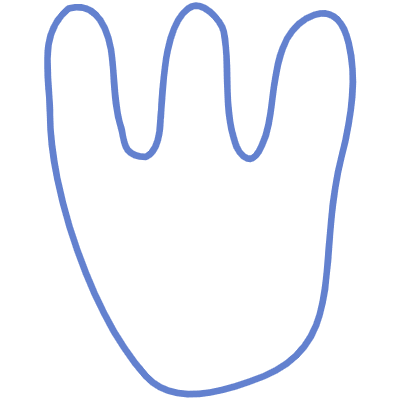 Shape Abstract Footprint Tulip Element from Organic Shapes Set
