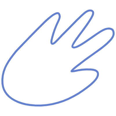 Shape Abstract Hand Element from Organic Shapes Set