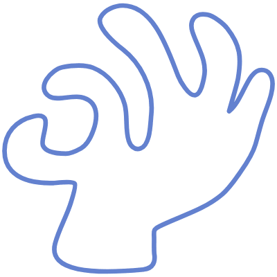 Shape Abstract Hand Zombie Okay Element from Organic Shapes Set