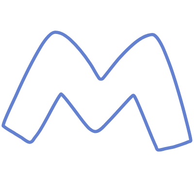 Shape Abstract M Bird Element from Organic Shapes Set