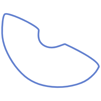 Shape Abstract Orange Fruit Element from Organic Shapes Set