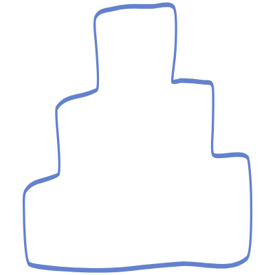 Shape Abstract Step Element from Organic Shapes Set