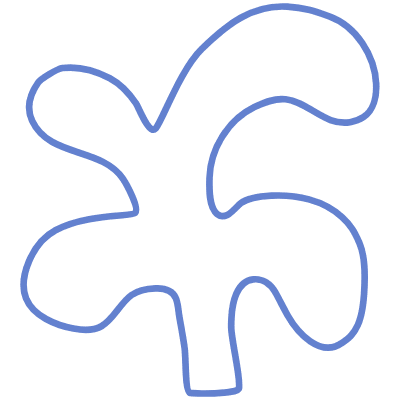 Shape Leaves Shrub Nature Element from Organic Shapes Set