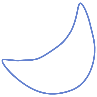 Shape Moon Element from Organic Shapes Set