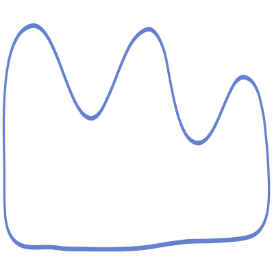 Shape Mountain Curly Element from Organic Shapes Set