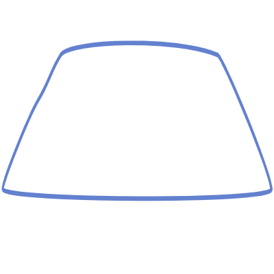 Shape Trapezoid Horizontal Element from Organic Shapes Set