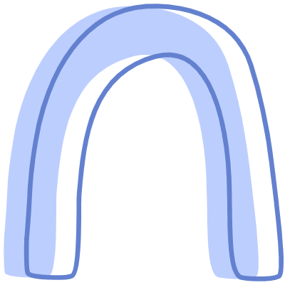 Shape Abstract Arch Thin Element from Organic Shapes Set