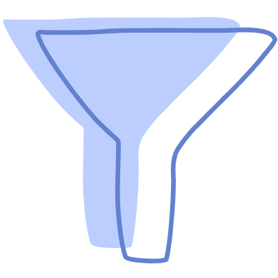 Shape Abstract Filter Funnel Element from Organic Shapes Set