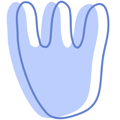 Shape Abstract Footprint Tulip Element from Organic Shapes Set