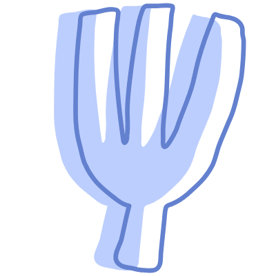 Shape Abstract Fork Element from Organic Shapes Set