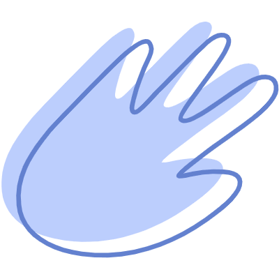 Shape Abstract Hand Element from Organic Shapes Set