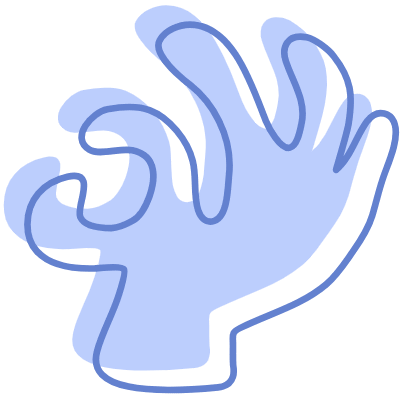 Shape Abstract Hand Zombie Okay Element from Organic Shapes Set
