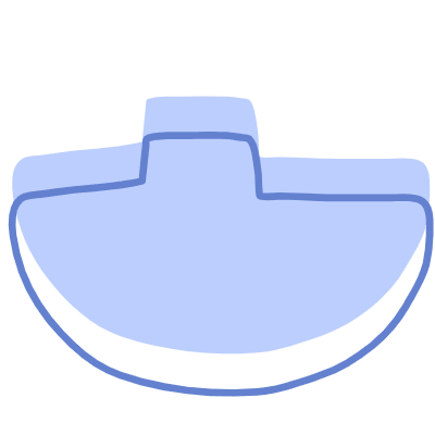 Shape Vase Half Circle Element from Organic Shapes Set