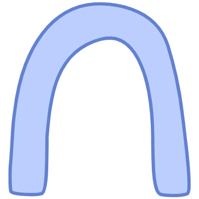 Shape Abstract Arch Thin Element from Organic Shapes Set