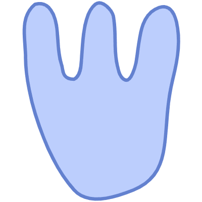 Shape Abstract Footprint Tulip Element from Organic Shapes Set