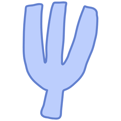 Shape Abstract Fork Element from Organic Shapes Set