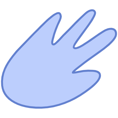 Shape Abstract Hand Element from Organic Shapes Set