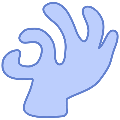 Shape Abstract Hand Zombie Okay Element from Organic Shapes Set