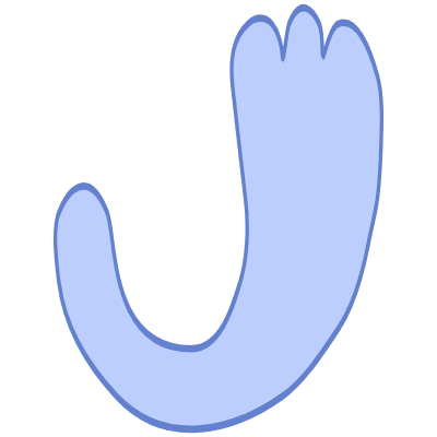 Shape Abstract Leaf Wing Element from Organic Shapes Set