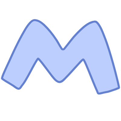Shape Abstract M Bird Element from Organic Shapes Set