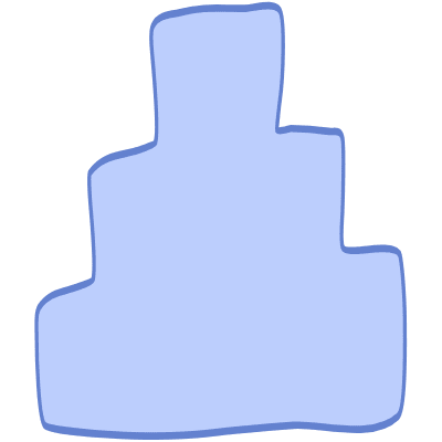 Shape Abstract Step Element from Organic Shapes Set