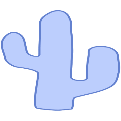Shape Tree Cactus Nuture Element from Organic Shapes Set
