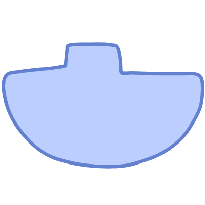 Shape Vase Half Circle Element from Organic Shapes Set