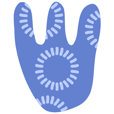 Shape Abstract Footprint Tulip Element from Organic Shapes Set