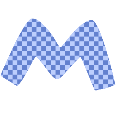 Shape Abstract M Bird Element from Organic Shapes Set