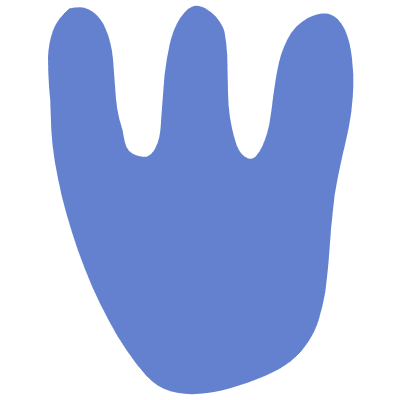 Shape Abstract Footprint Tulip Element from Organic Shapes Set