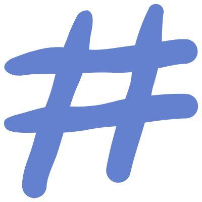 Shape Hashtag Waffle Element from Organic Shapes Set