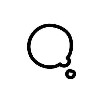 Abstract Bubbles Pop Thinking Line Element from Variable Scribbles Set