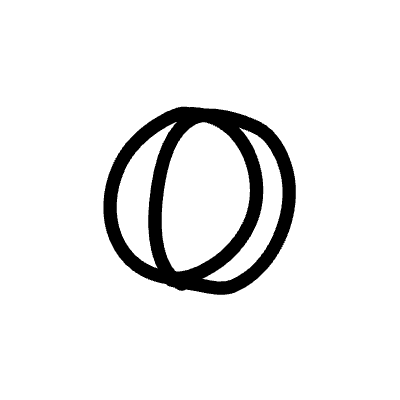 Abstract Circle Ring Line 2 Element from Variable Scribbles Set