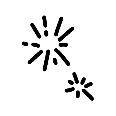 Abstract Fireworks Wink Sparkle Filled Element from Variable Scribbles Set