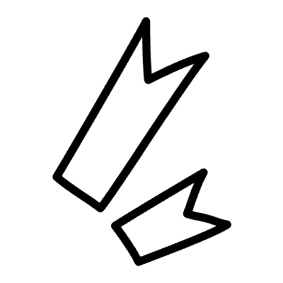 Abstract Highlight Ribbon Line Element from Variable Scribbles Set