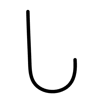 Abstract Hook Line Element from Variable Scribbles Set