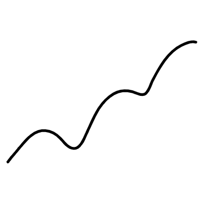 Abstract Increase Up Graph Curve Line Element from Variable Scribbles Set