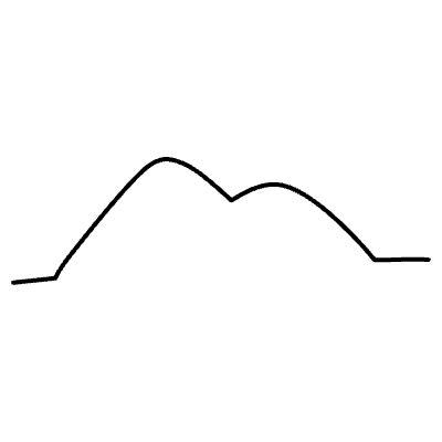 Abstract Moutain Line 2 Element from Variable Scribbles Set