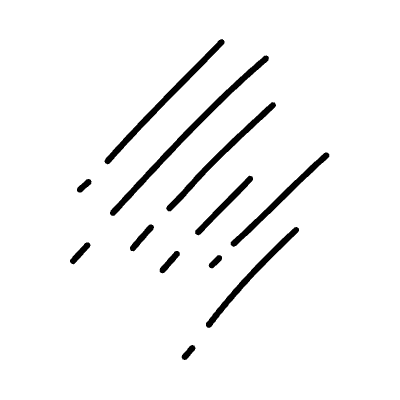 Abstract Rain Line Element from Variable Scribbles Set
