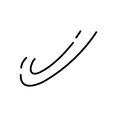 Abstract Scratch Dash Line Element from Variable Scribbles Set