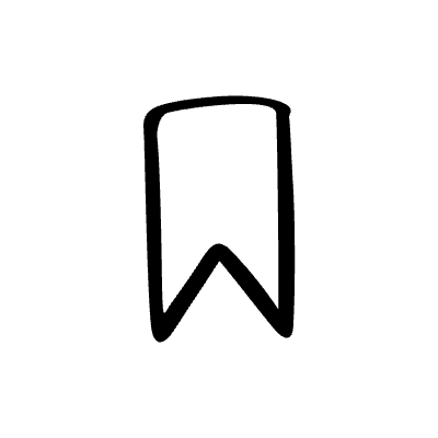 Abstract Bookmark Ribbon Element from Beveled Scribbles Set