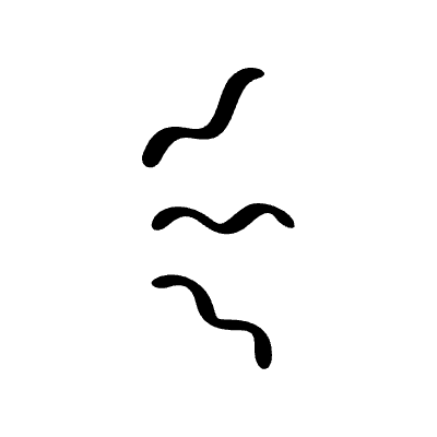 Abstract Effect Curly Element from Beveled Scribbles Set